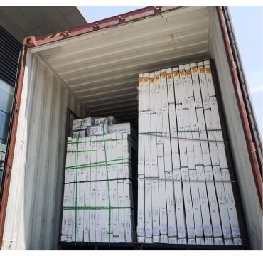 aluminum windows and doors into containers